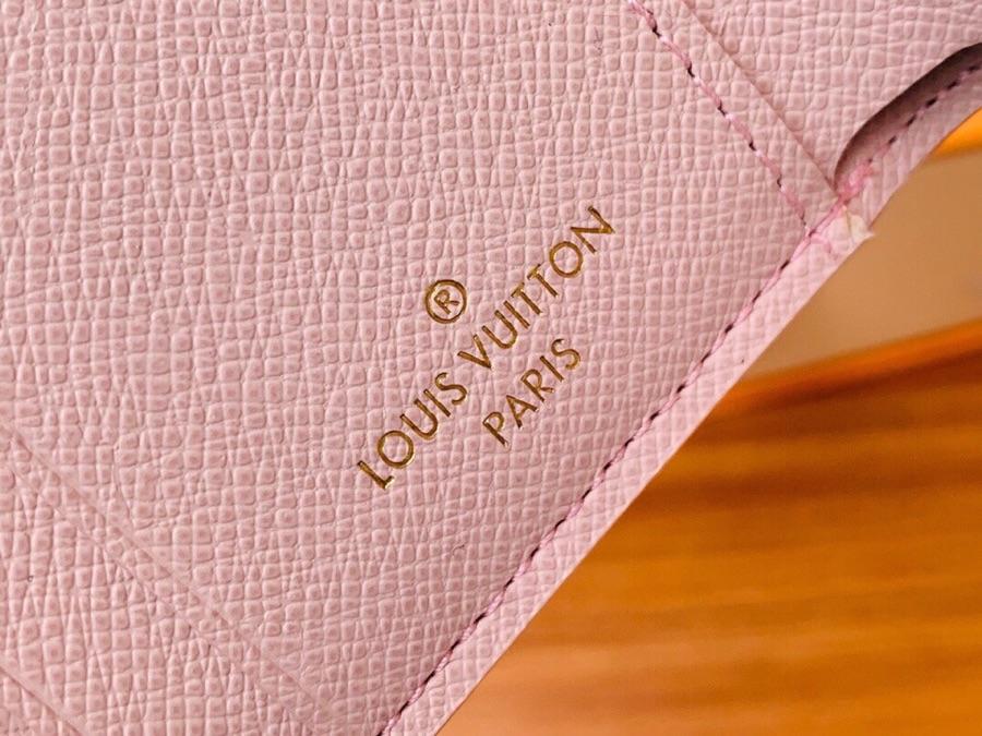 Top Replica Louis Vuitton N60168 Zoe Wallet Damier Azur Canvas Eau de Rose