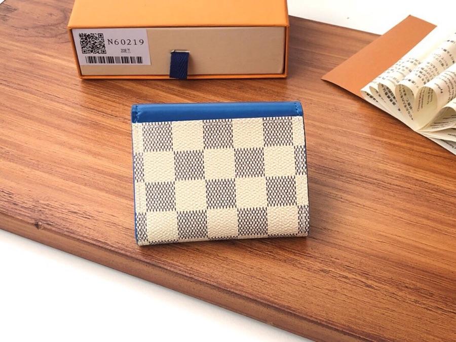 Top Replica Louis Vuitton N60219 Zoe Wallet Damier Azur Canvas Bleuet