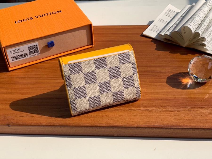 Top Replica Louis Vuitton N60220 Zoe Wallet Damier Azur Canvas Pineapple