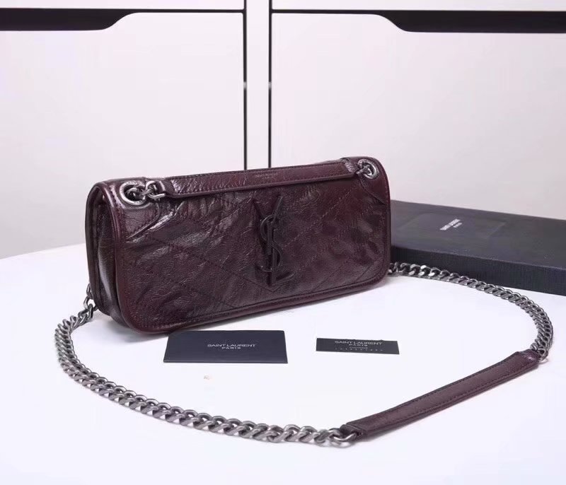 Top Sale Saint Laurent NIKI Small Chain Shoulder Bag Dark Red