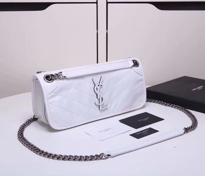 Top Sale Saint Laurent NIKI Small Chain Shoulder Bag White