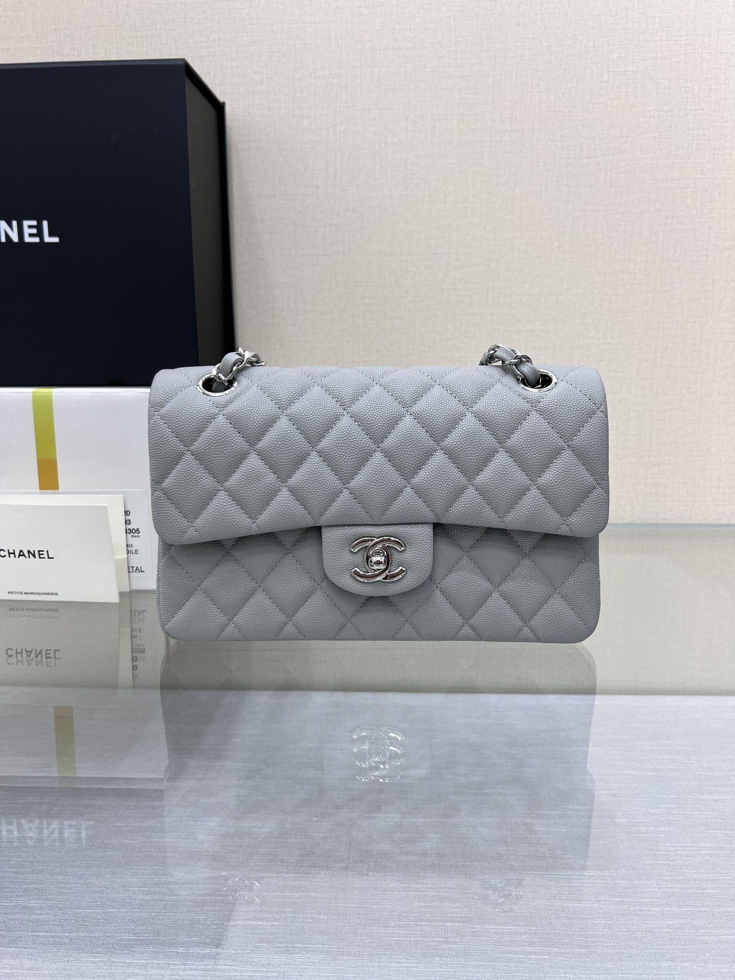 Upgraded Version Chanel CF 25cm With chip Caviar Cowhide Gary