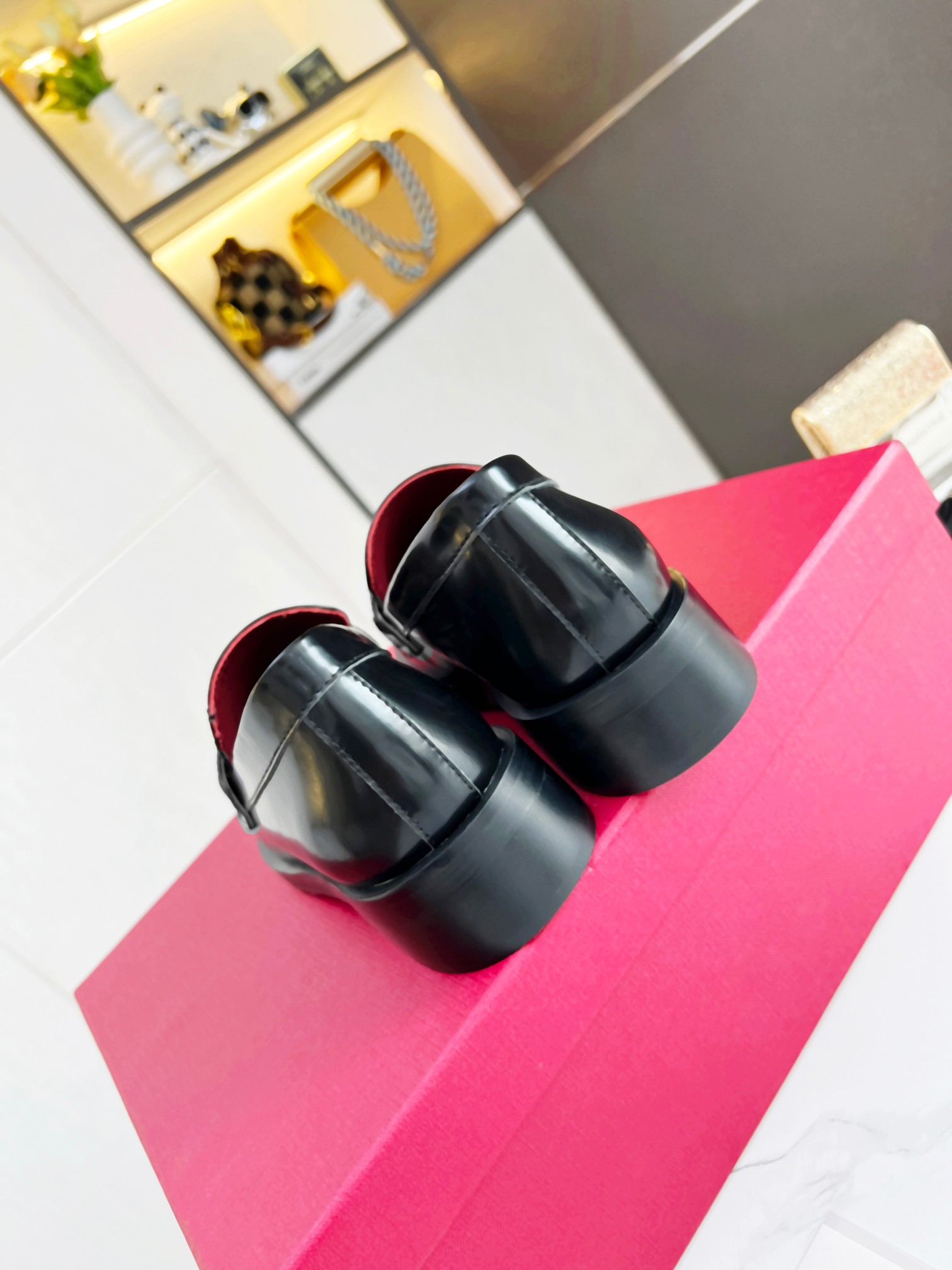 Valentino Vlogo Chain Calfskin Loafer-0004
