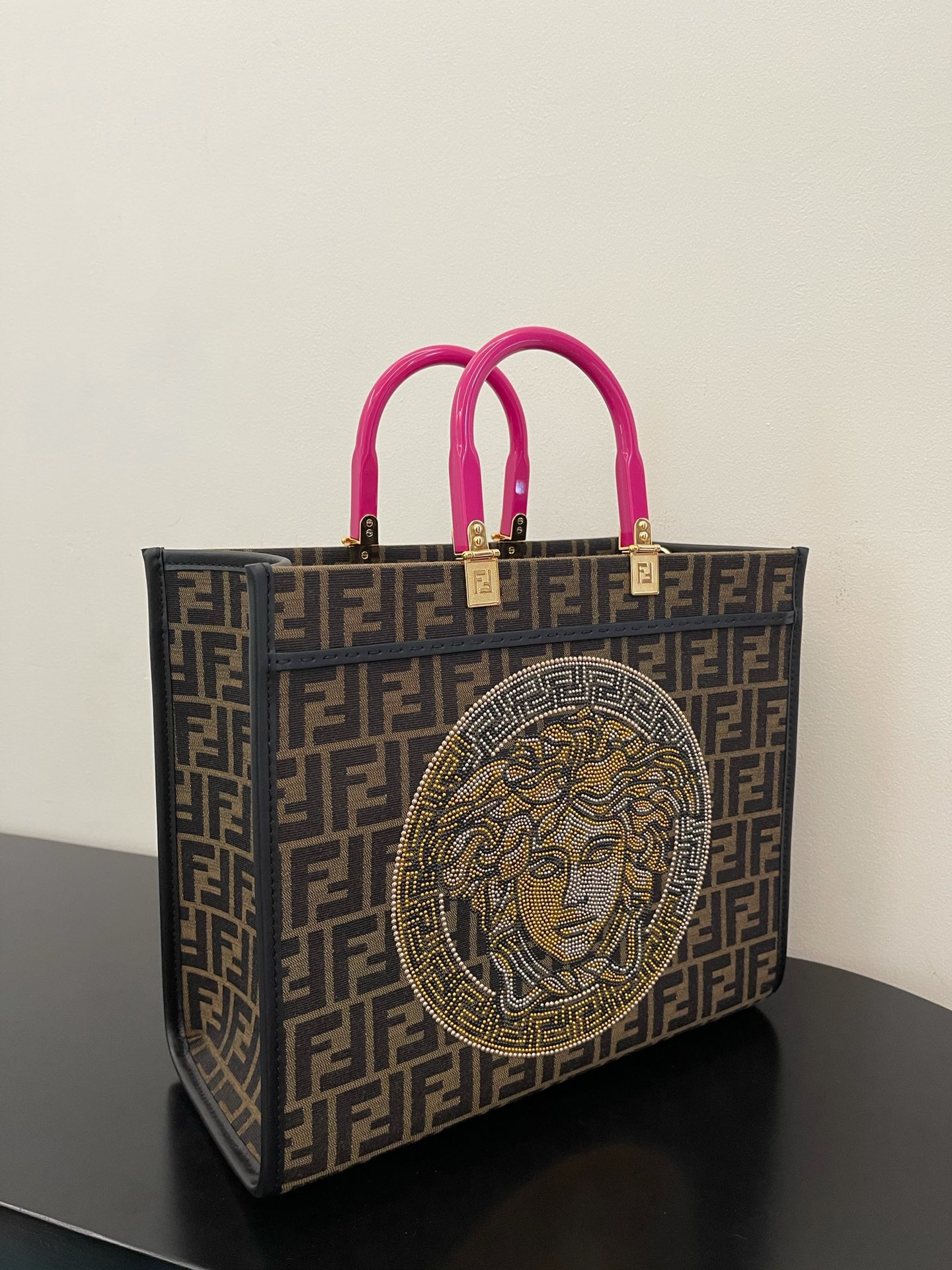 Versace Fendace Sunshine Medium Tote Bag