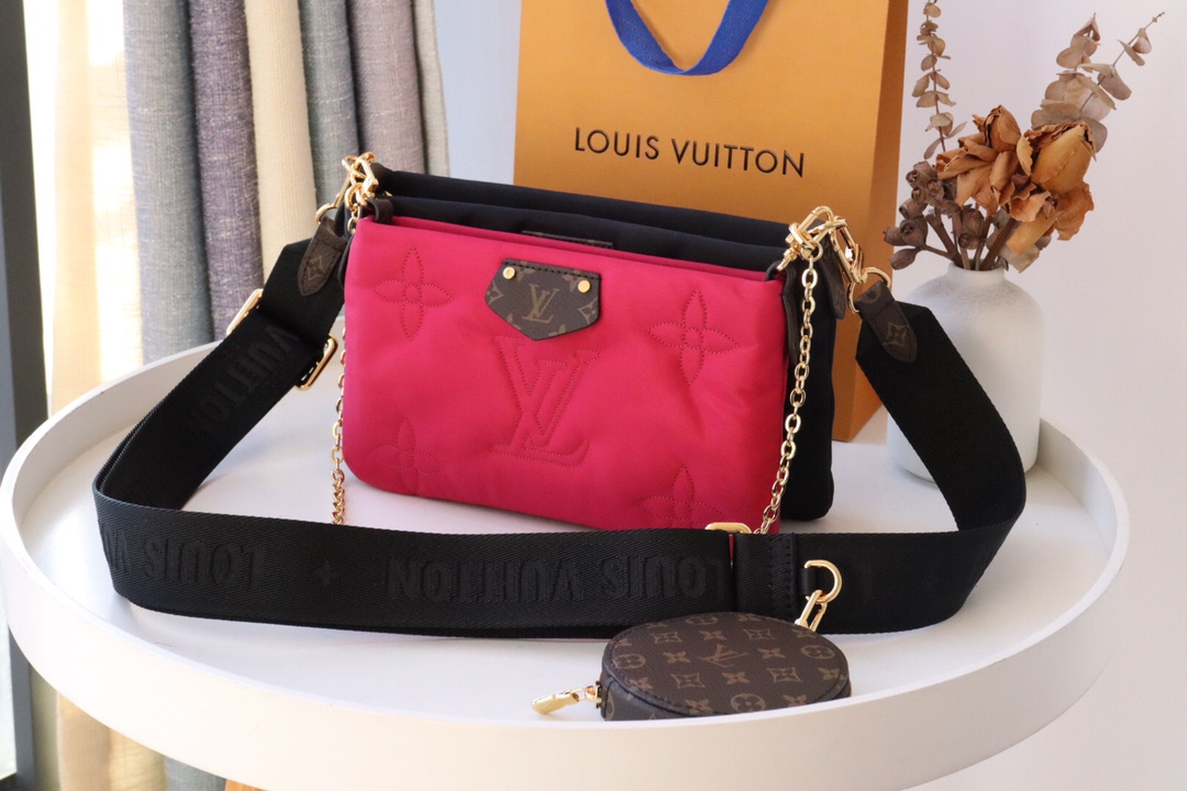 Vintage Style Copy Louis Vuitton Maxi Multi Pochette Accessoires Handbag Comes in Eco-responsible Econyl Regenerated Nylon M58980