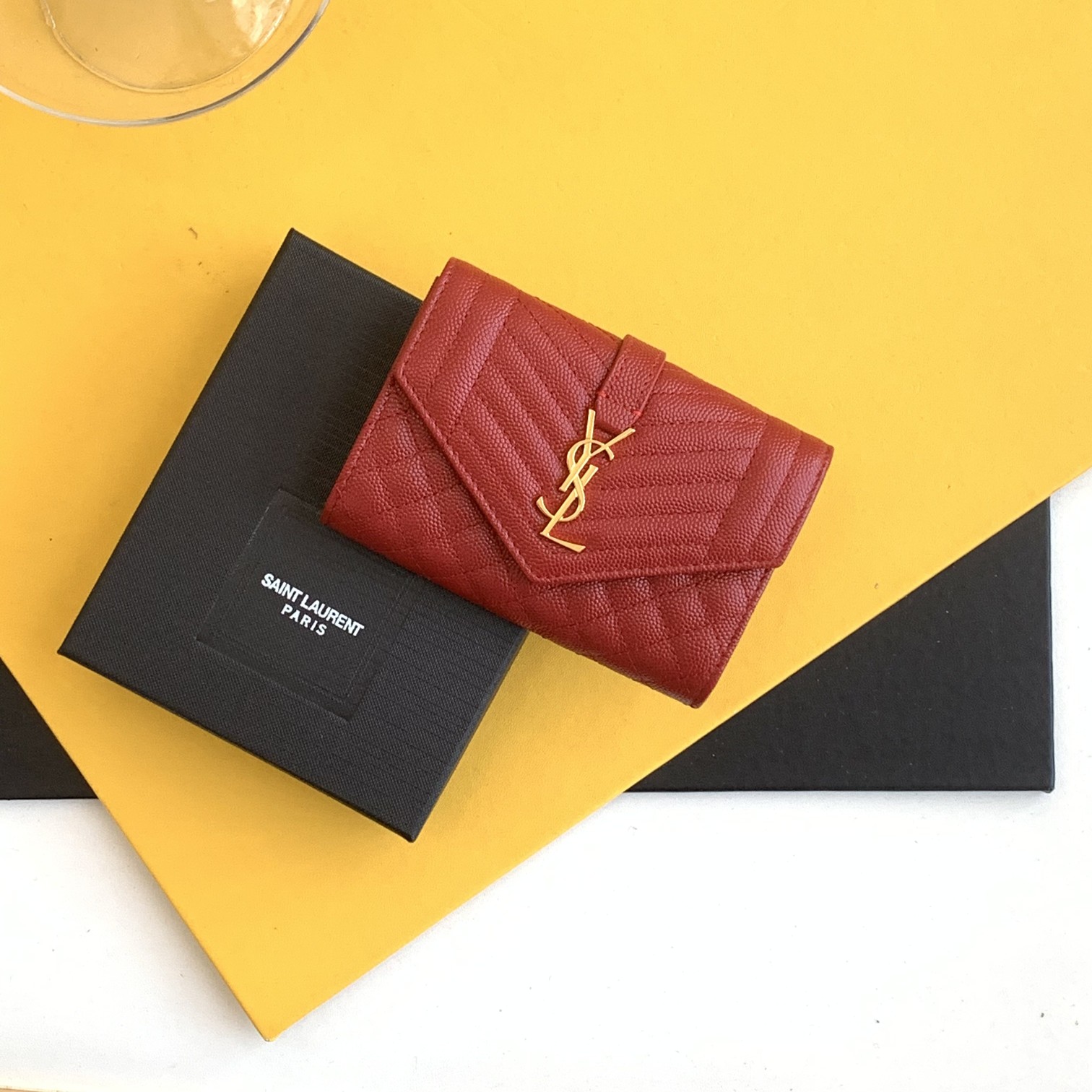 YSL Monogram Women Leather Wallet 001