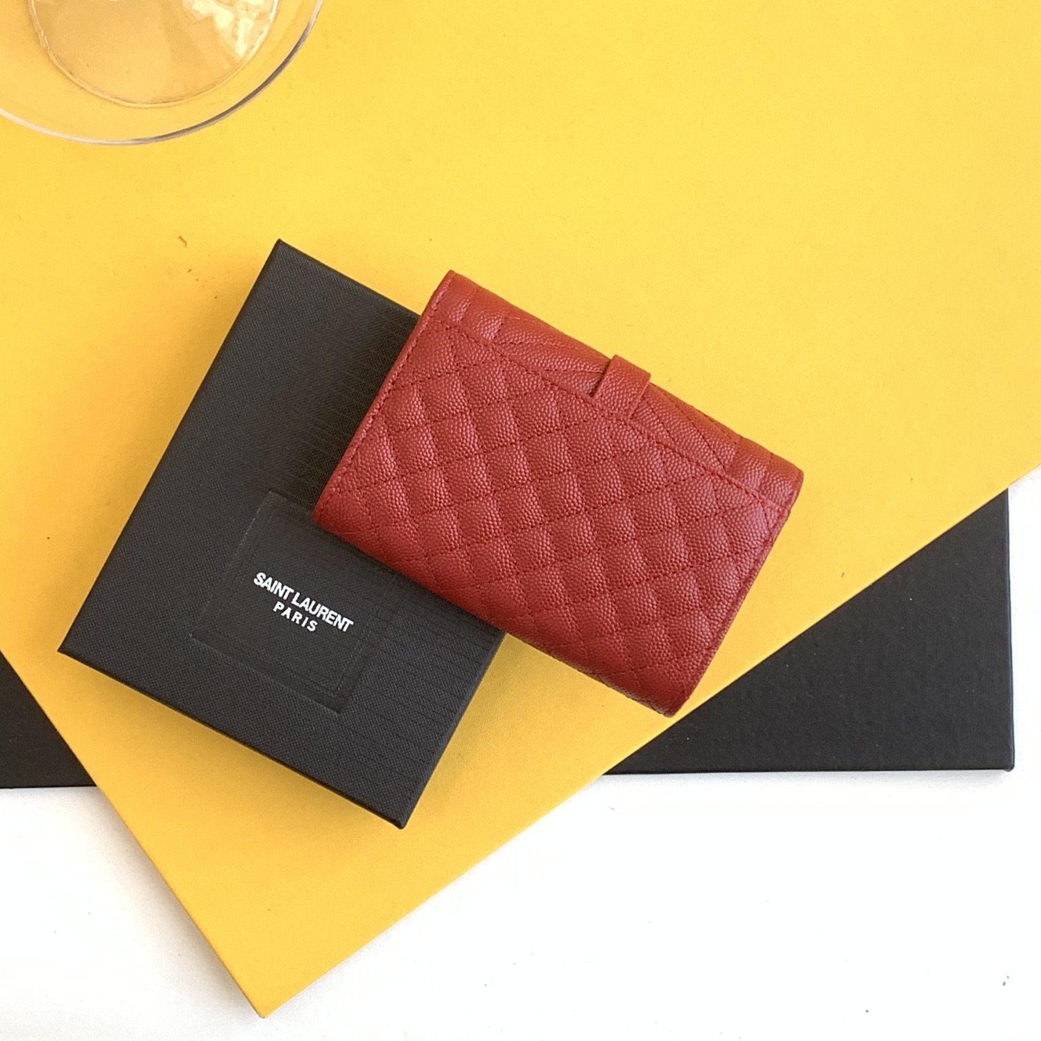 YSL Monogram Women Leather Wallet 001