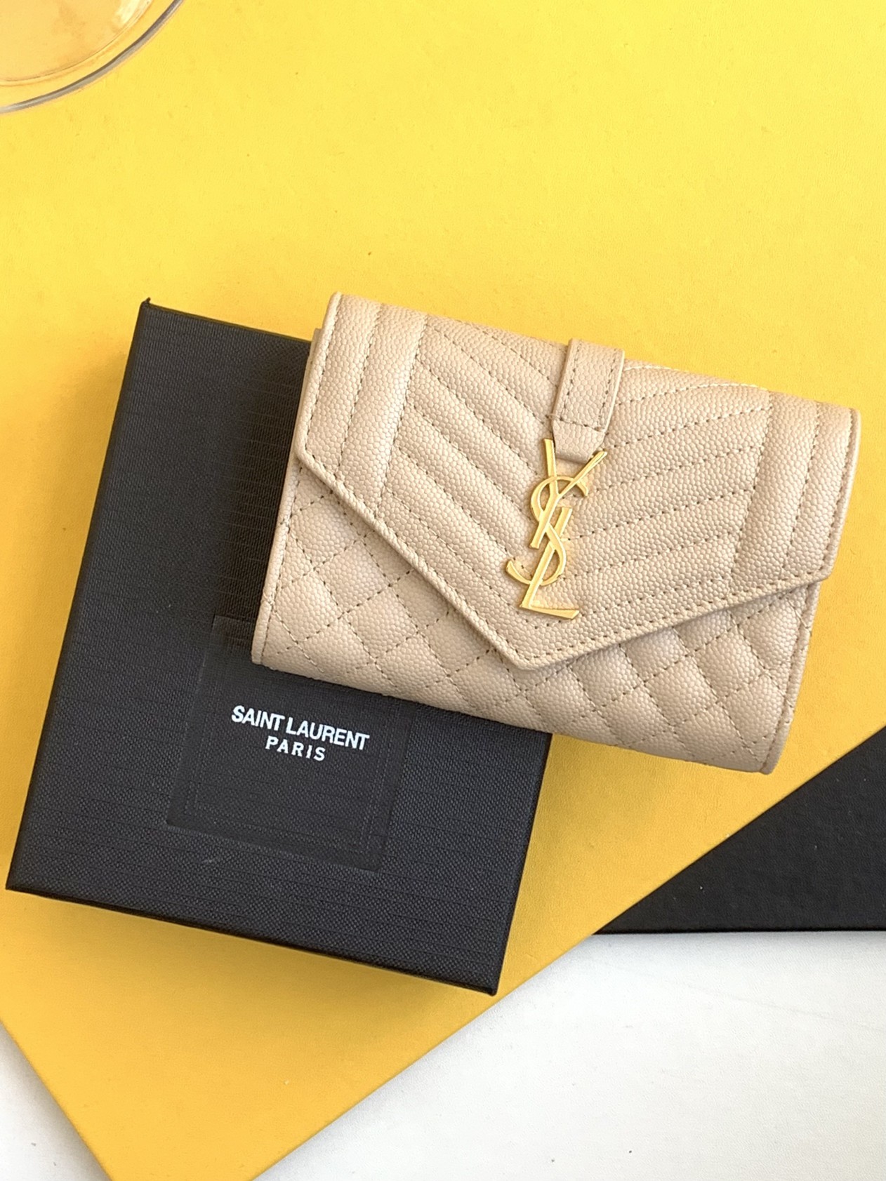 YSL Monogram Women Leather Wallet 002