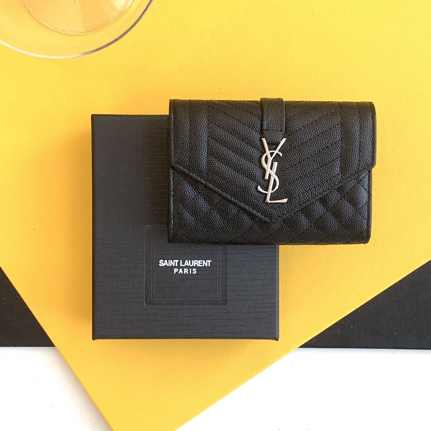 YSL Monogram Women Leather Wallet 003