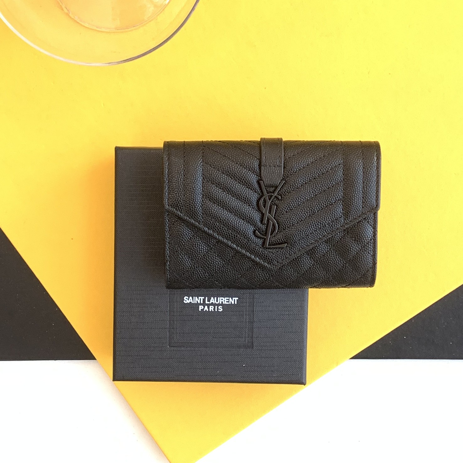 YSL Monogram Women Leather Wallet 005