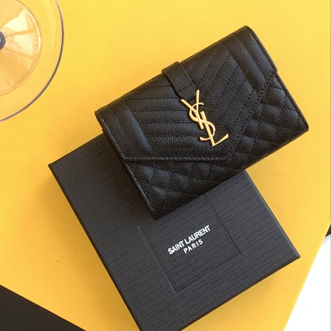 YSL Monogram Women Leather Wallet 006