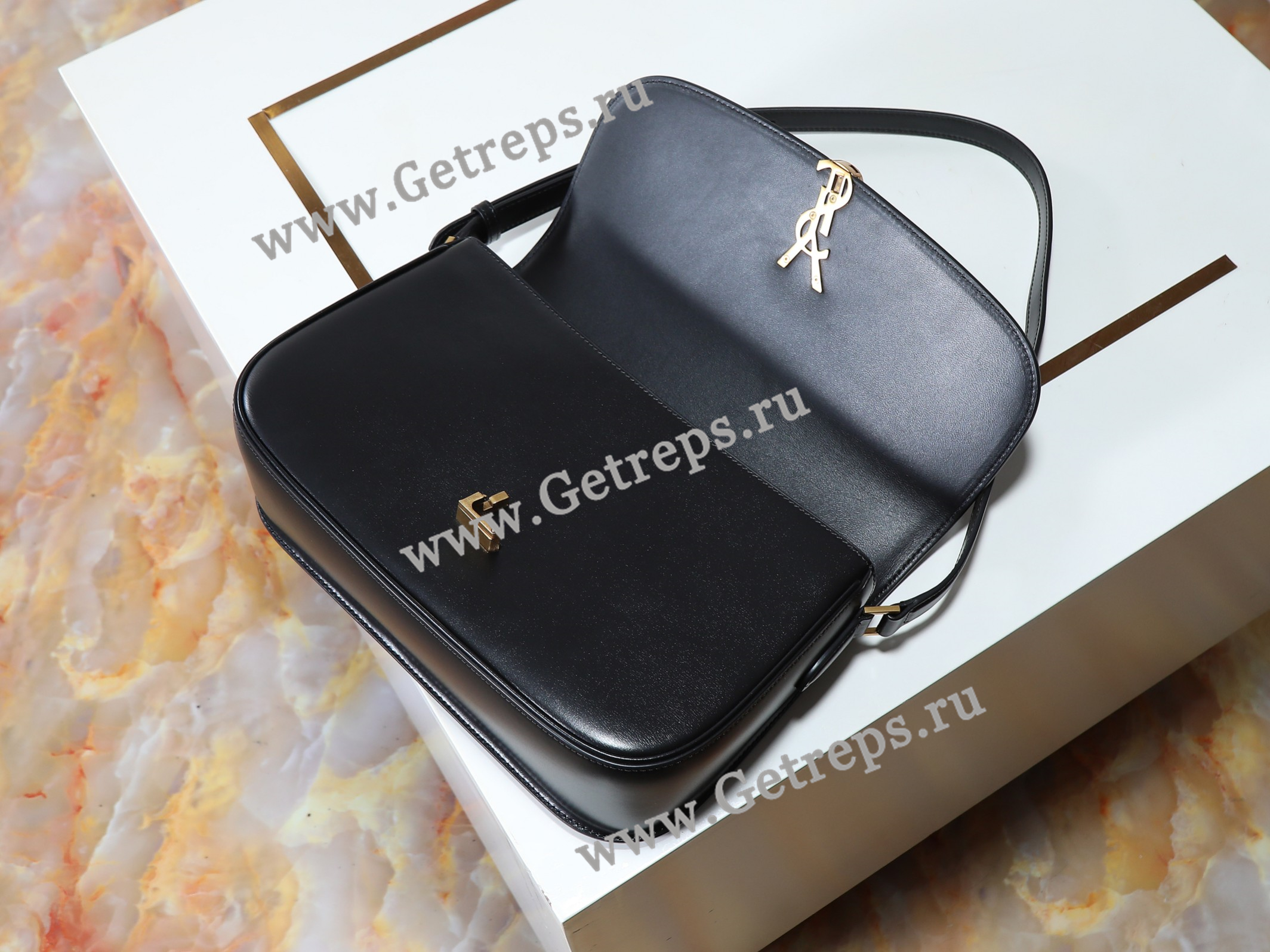 YSL Solferino Medium in Box Saint Laurent Black