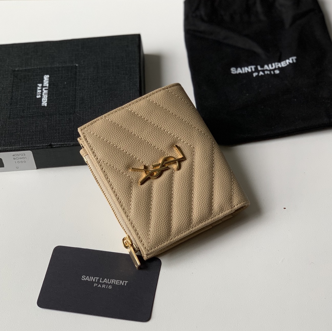 YSL Women Leather Wallet 001