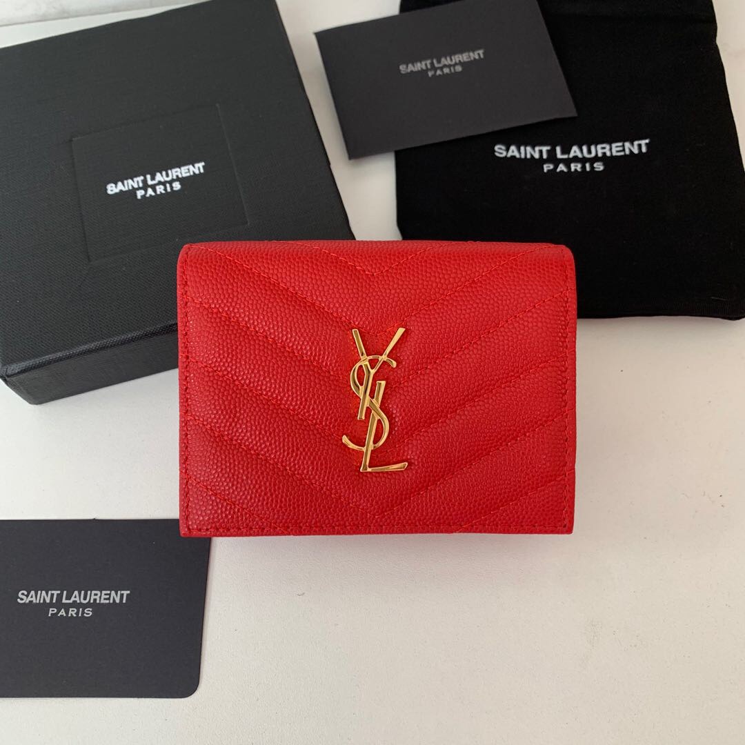 YSL Women Leather Wallet 010