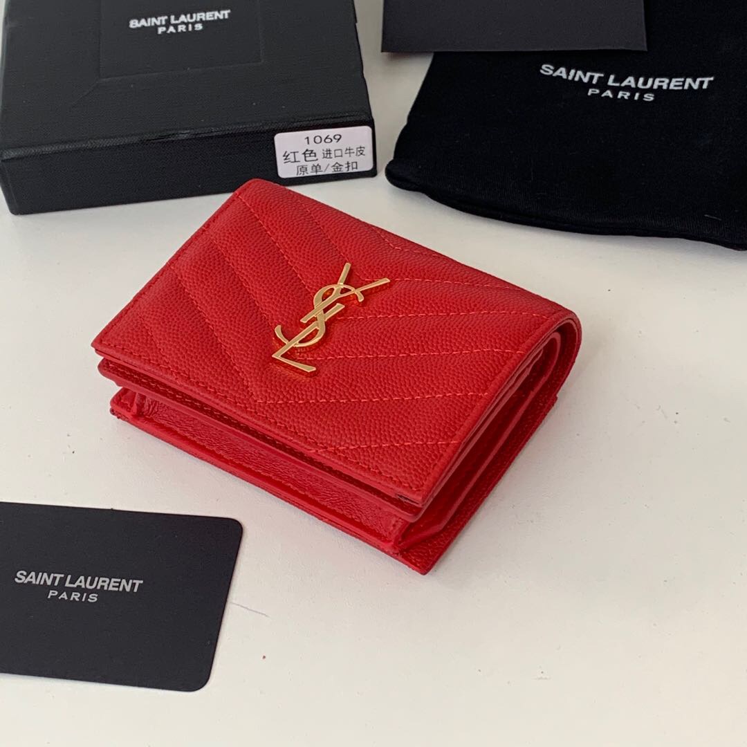 YSL Women Leather Wallet 010