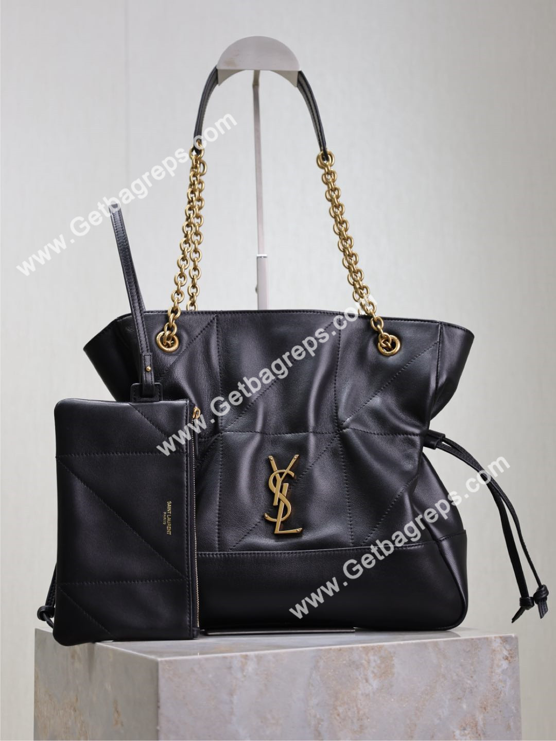 Yves Saint Laurent 833948 Small JAMIE SHOPPING in lambskin Black