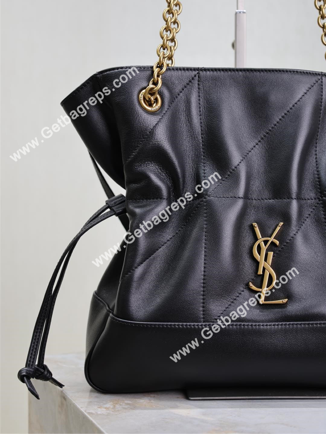 Yves Saint Laurent 833948 Small JAMIE SHOPPING in lambskin Black