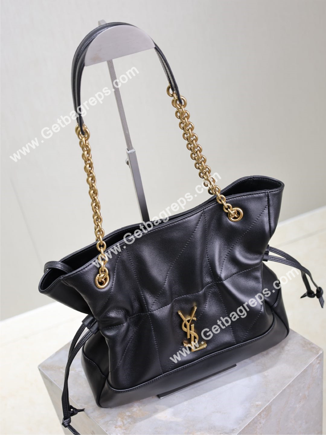 Yves Saint Laurent 833948 Small JAMIE SHOPPING in lambskin Black