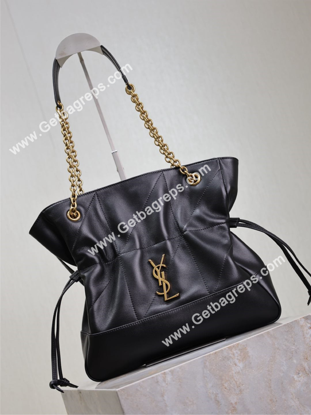 Yves Saint Laurent 833948 Small JAMIE SHOPPING in lambskin Black