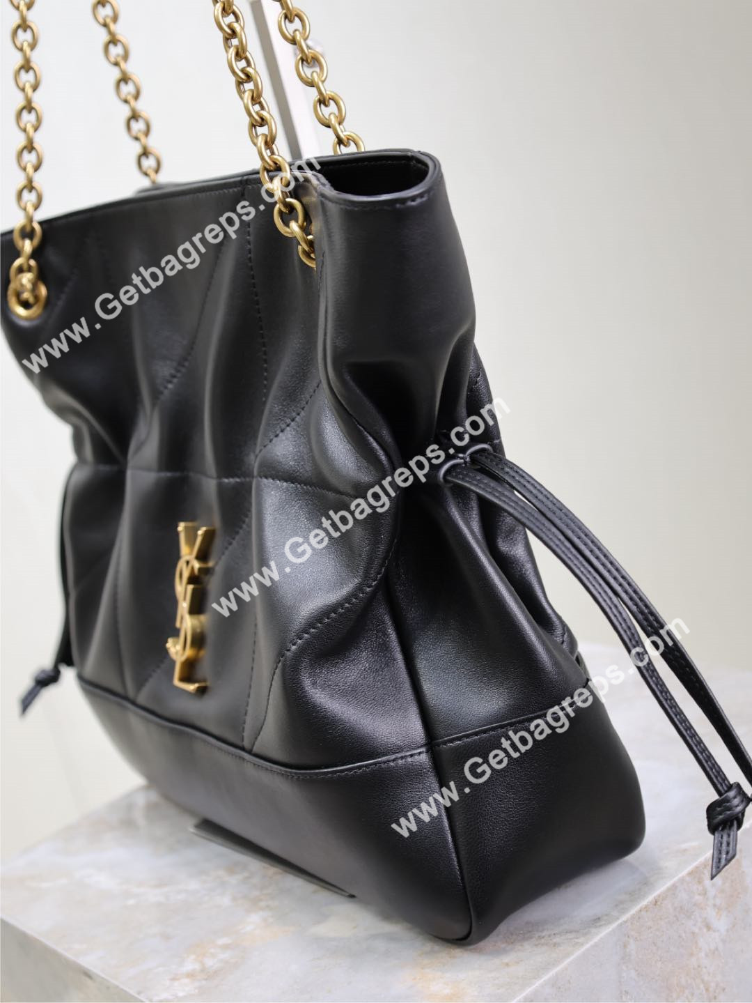 Yves Saint Laurent 833948 Small JAMIE SHOPPING in lambskin Black