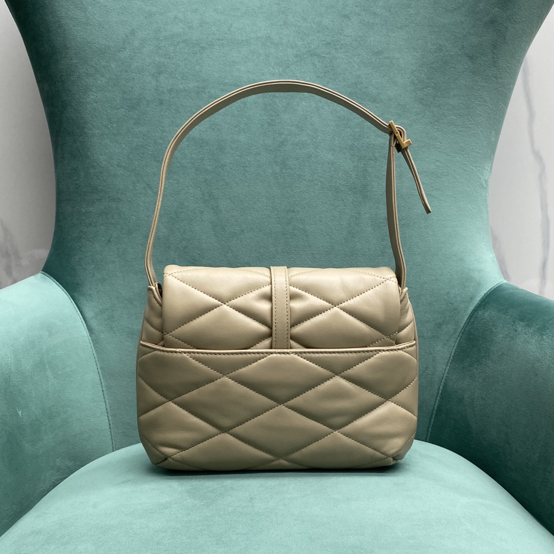 Yves Saint Laurent Le 57 Hobo Bag in Quilted Lambskin Beige