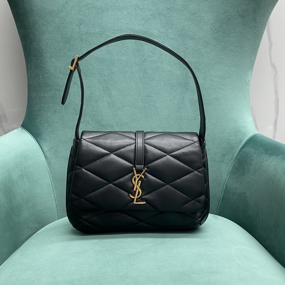 Yves Saint Laurent Le 57 Hobo Bag in Quilted Lambskin Black