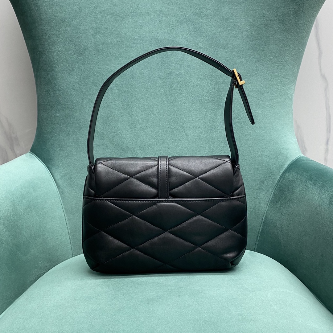 Yves Saint Laurent Le 57 Hobo Bag in Quilted Lambskin Black