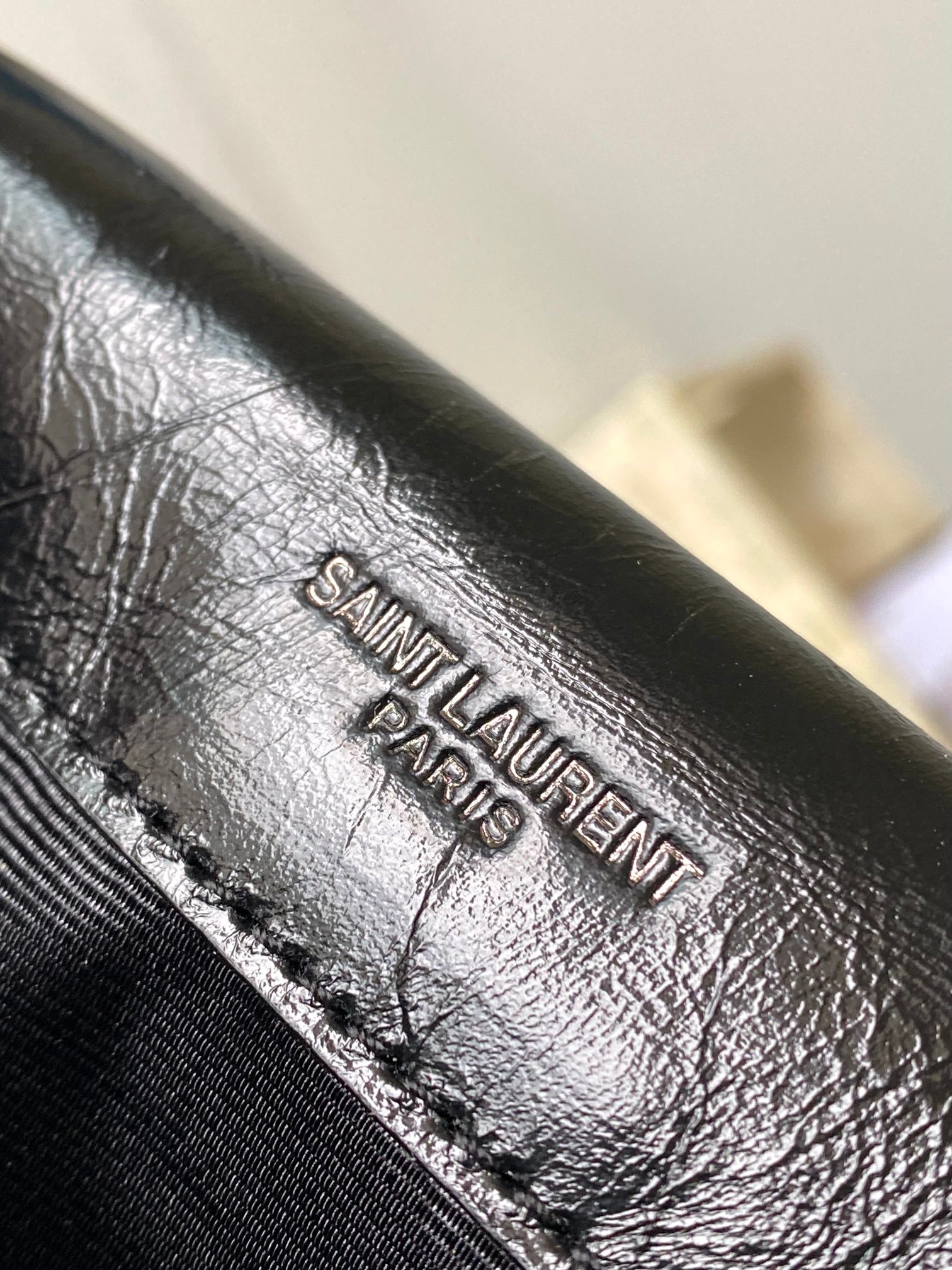 Yves Saint Laurent New Small Niki In Vintage Leather 