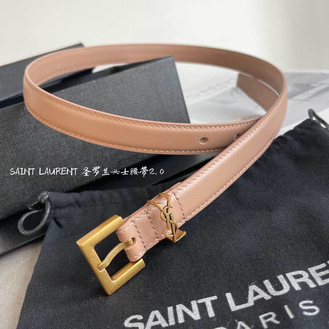 Yves Saint Laurent Women Leather Belts Width 3cm 0002