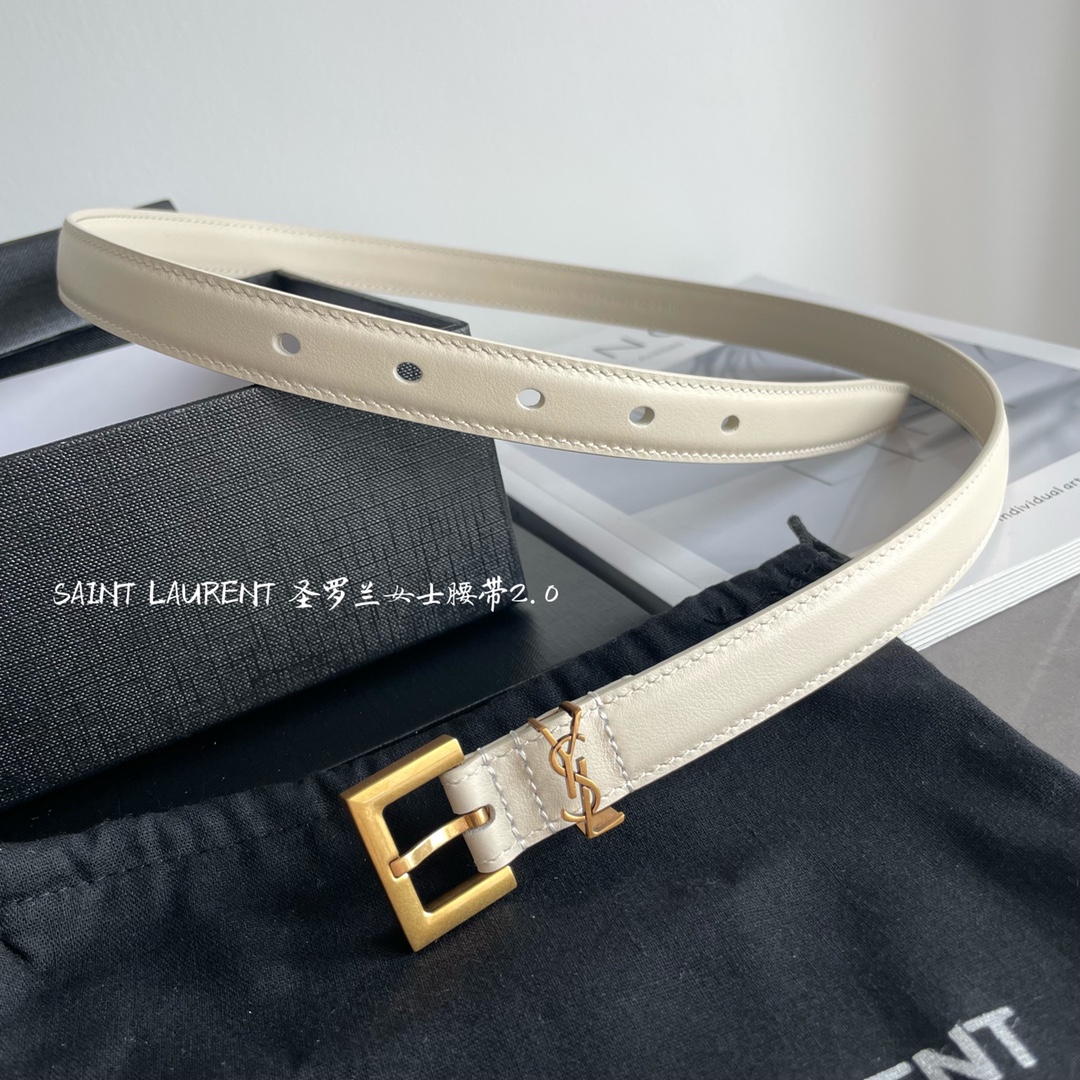 Yves Saint Laurent Women Leather Belts Width 3cm 0003