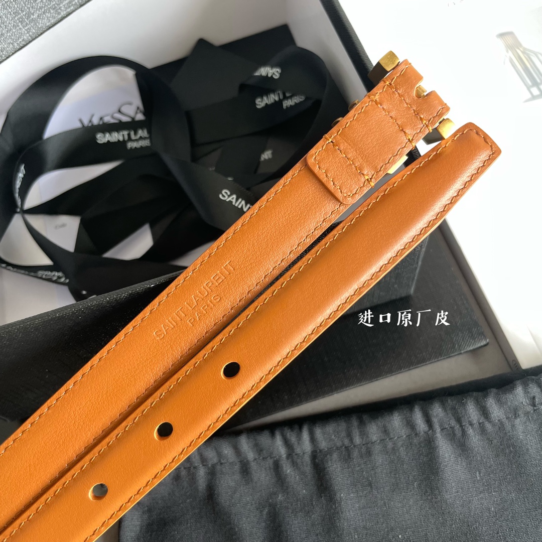 Yves Saint Laurent Women Leather Belts Width 3cm 0004