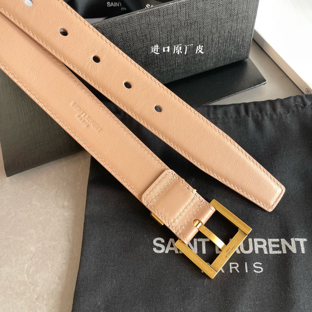 Yves Saint Laurent Women Leather Belts Width 3cm 0007