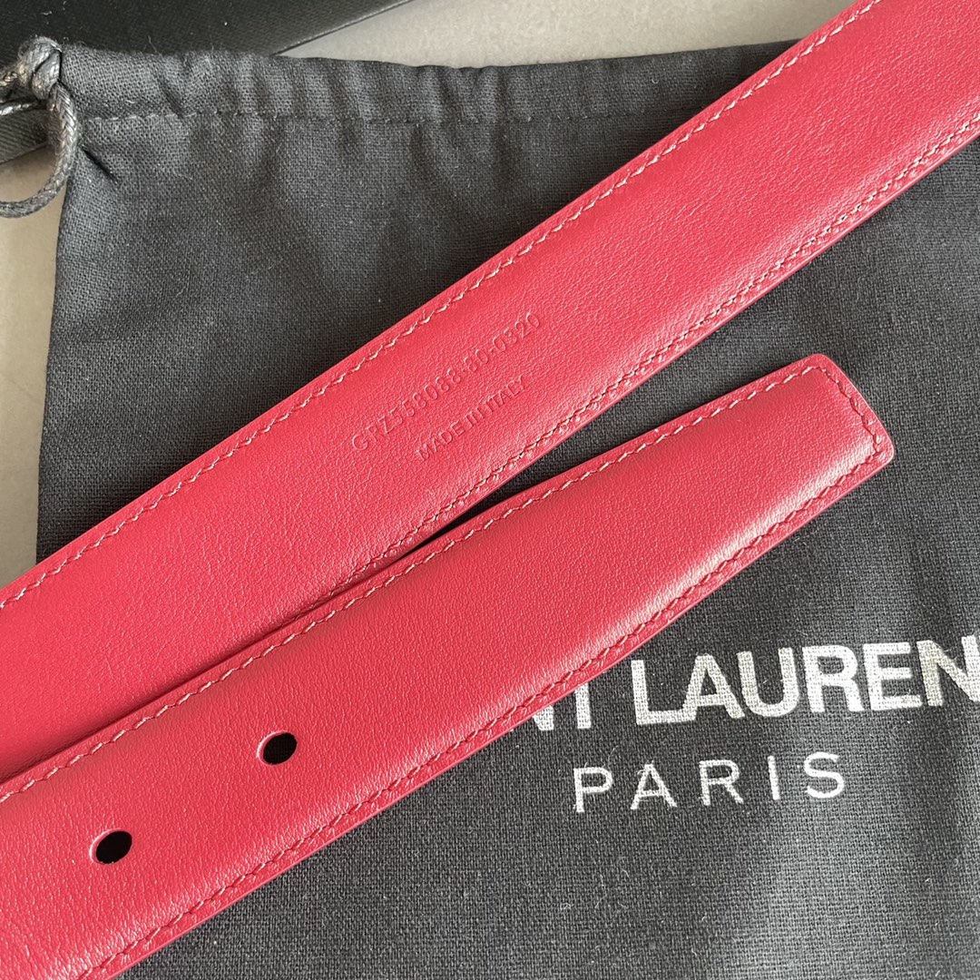 Yves Saint Laurent Women Leather Belts Width 3cm 0010